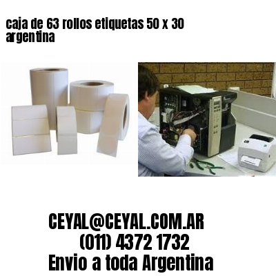 caja de 63 rollos etiquetas 50 x 30 argentina