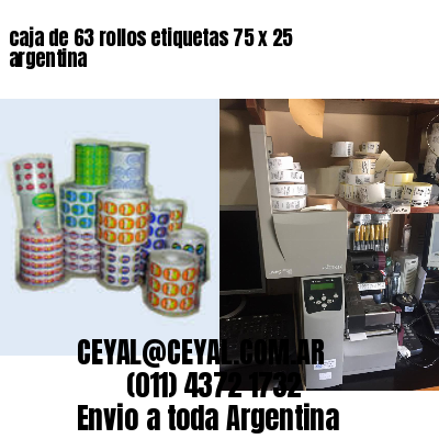 caja de 63 rollos etiquetas 75 x 25 argentina