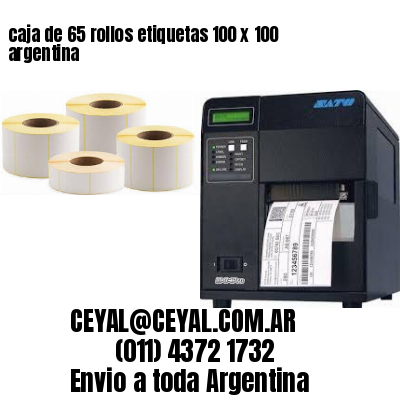 caja de 65 rollos etiquetas 100 x 100 argentina