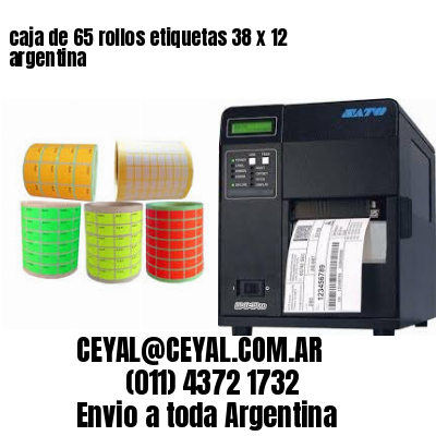 caja de 65 rollos etiquetas 38 x 12 argentina