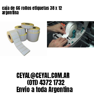 caja de 66 rollos etiquetas 38 x 12 argentina
