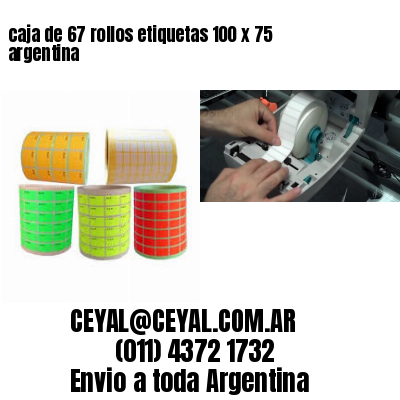 caja de 67 rollos etiquetas 100 x 75 argentina