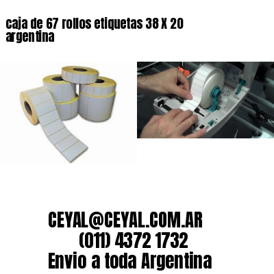caja de 67 rollos etiquetas 38 X 20 argentina