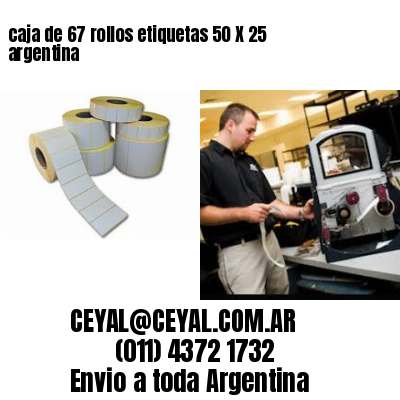caja de 67 rollos etiquetas 50 X 25 argentina
