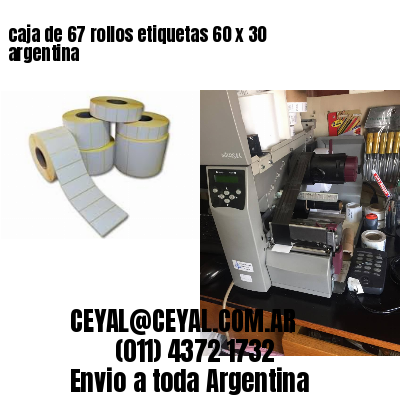caja de 67 rollos etiquetas 60 x 30 argentina