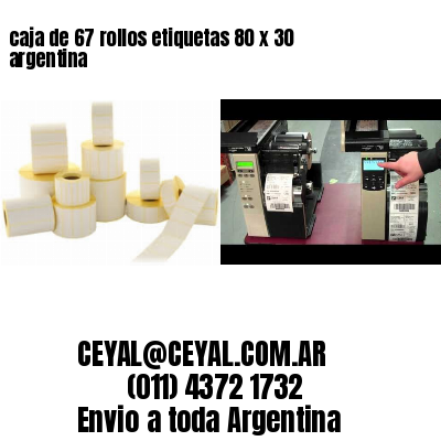 caja de 67 rollos etiquetas 80 x 30 argentina