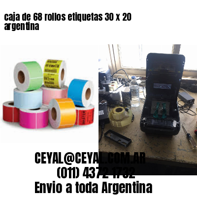caja de 68 rollos etiquetas 30 x 20 argentina