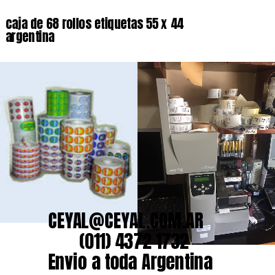 caja de 68 rollos etiquetas 55 x 44 argentina