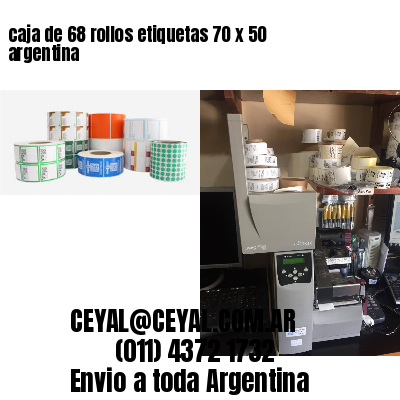 caja de 68 rollos etiquetas 70 x 50 argentina
