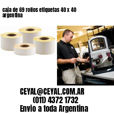 caja de 69 rollos etiquetas 40 x 40 argentina