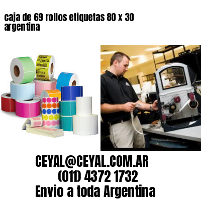 caja de 69 rollos etiquetas 80 x 30 argentina