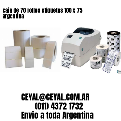caja de 70 rollos etiquetas 100 x 75 argentina