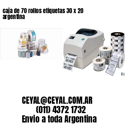 caja de 70 rollos etiquetas 30 x 20 argentina