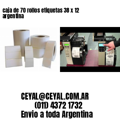 caja de 70 rollos etiquetas 38 x 12 argentina