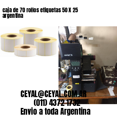 caja de 70 rollos etiquetas 50 X 25 argentina