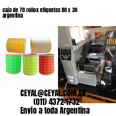 caja de 70 rollos etiquetas 80 x 30 argentina