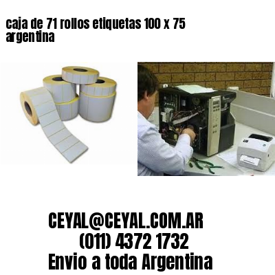 caja de 71 rollos etiquetas 100 x 75 argentina