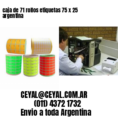 caja de 71 rollos etiquetas 75 x 25 argentina
