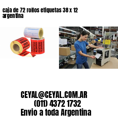 caja de 72 rollos etiquetas 38 x 12 argentina