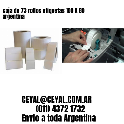 caja de 73 rollos etiquetas 100 X 80 argentina