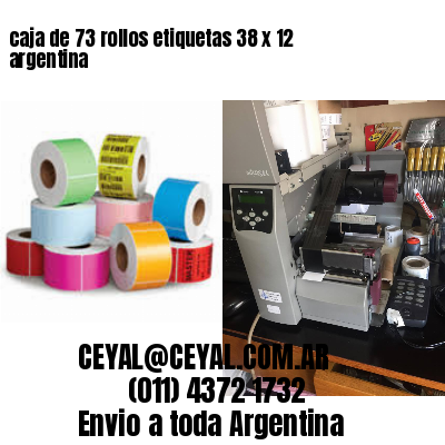 caja de 73 rollos etiquetas 38 x 12 argentina