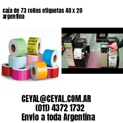 caja de 73 rollos etiquetas 40 x 20 argentina