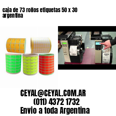 caja de 73 rollos etiquetas 50 x 30 argentina