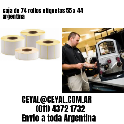 caja de 74 rollos etiquetas 55 x 44 argentina