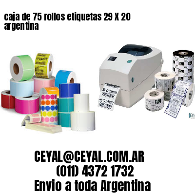 caja de 75 rollos etiquetas 29 X 20 argentina