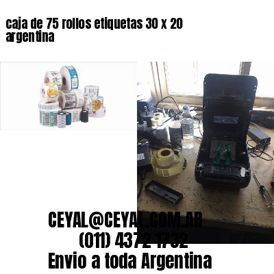 caja de 75 rollos etiquetas 30 x 20 argentina