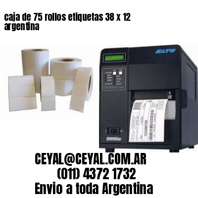 caja de 75 rollos etiquetas 38 x 12 argentina