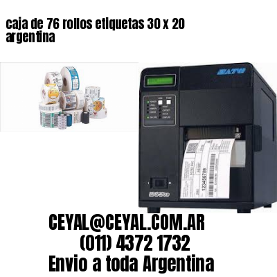 caja de 76 rollos etiquetas 30 x 20 argentina