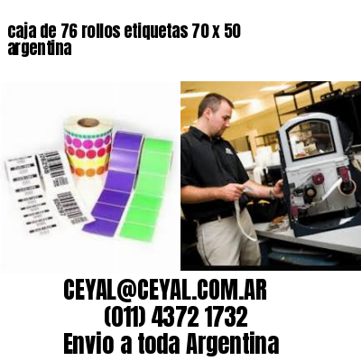 caja de 76 rollos etiquetas 70 x 50 argentina
