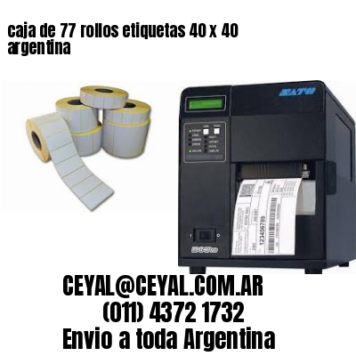 caja de 77 rollos etiquetas 40 x 40 argentina