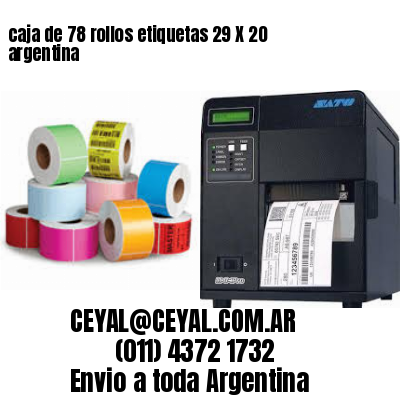 caja de 78 rollos etiquetas 29 X 20 argentina