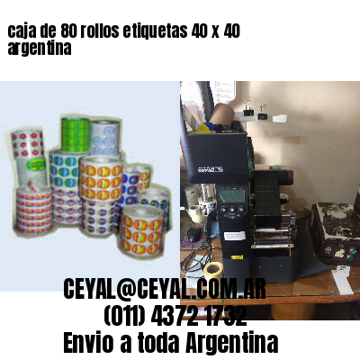 caja de 80 rollos etiquetas 40 x 40 argentina