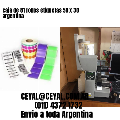 caja de 81 rollos etiquetas 50 x 30 argentina