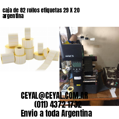 caja de 82 rollos etiquetas 29 X 20 argentina