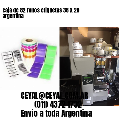 caja de 82 rollos etiquetas 38 X 20 argentina