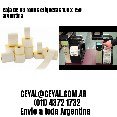 caja de 83 rollos etiquetas 100 x 150 argentina