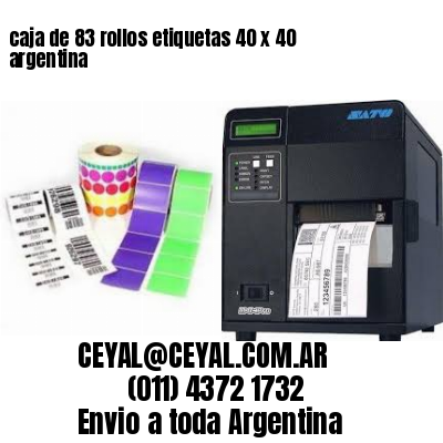 caja de 83 rollos etiquetas 40 x 40 argentina