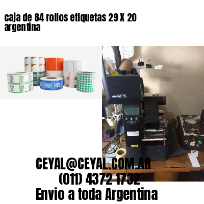 caja de 84 rollos etiquetas 29 X 20 argentina