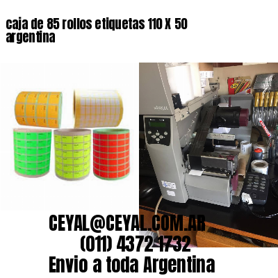 caja de 85 rollos etiquetas 110 X 50 argentina