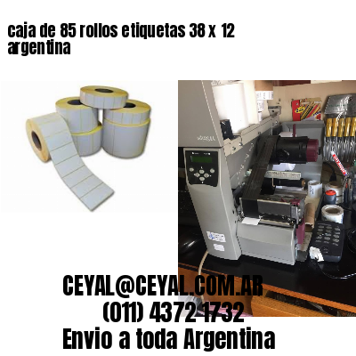 caja de 85 rollos etiquetas 38 x 12 argentina