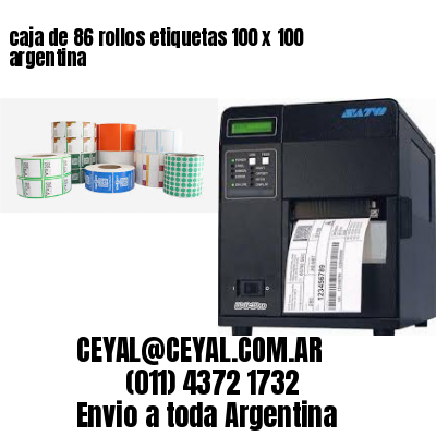 caja de 86 rollos etiquetas 100 x 100 argentina