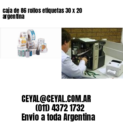 caja de 86 rollos etiquetas 30 x 20 argentina