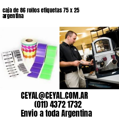 caja de 86 rollos etiquetas 75 x 25 argentina