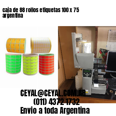 caja de 88 rollos etiquetas 100 x 75 argentina