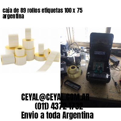 caja de 89 rollos etiquetas 100 x 75 argentina