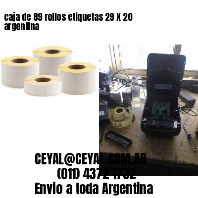 caja de 89 rollos etiquetas 29 X 20 argentina
